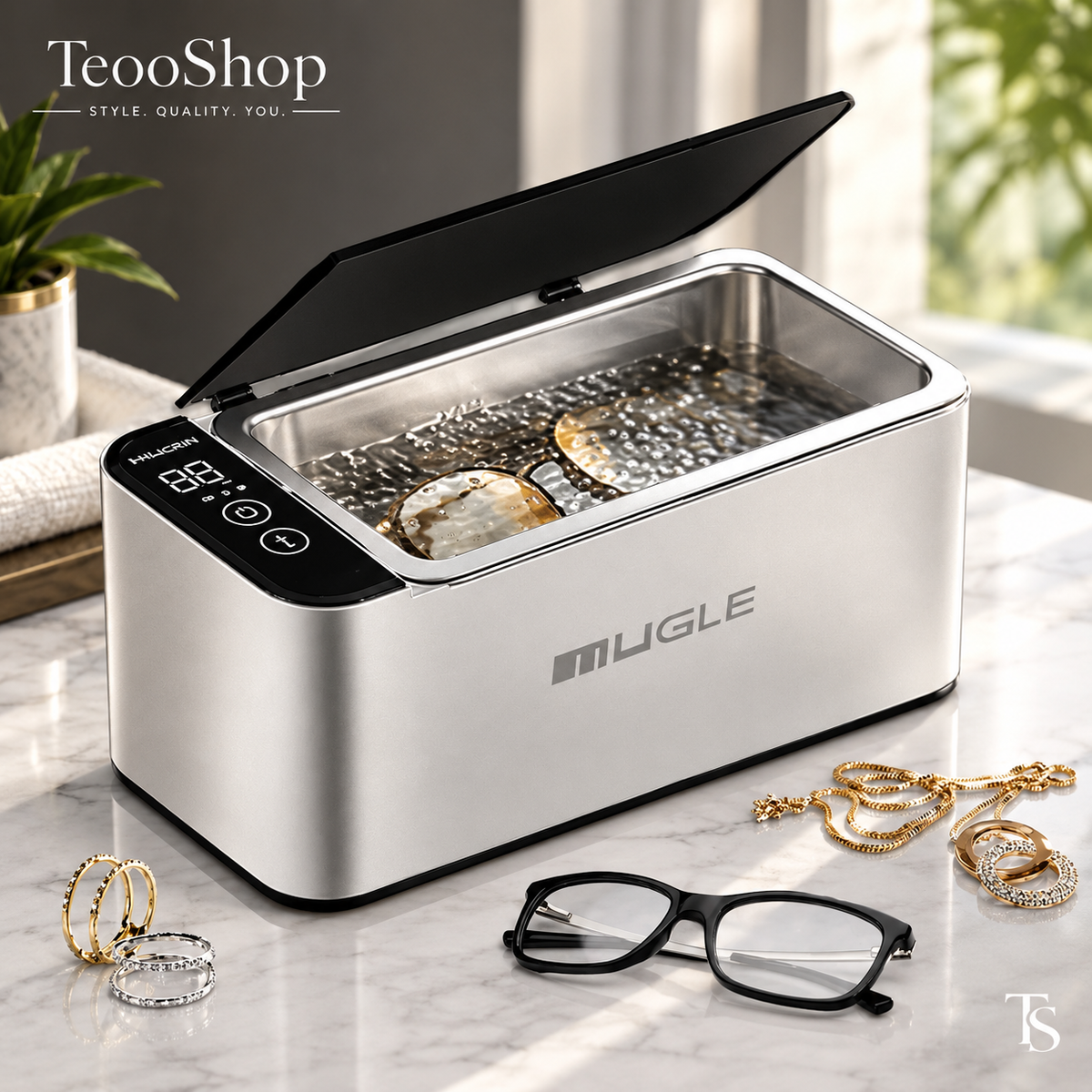 TeooSonic™ - Portable Ultrasonic Jewelry & Glasses Cleaner