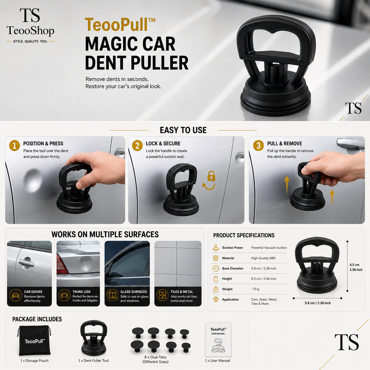 TeooPull™ Magic Car Dent Puller