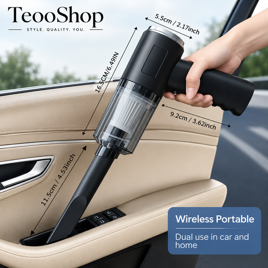 TeooVac™ — 120W High-Power Cordless Handheld Car & Home Vacuum