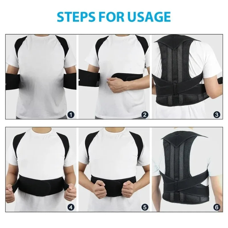 TeooSpine™ — Adjustable Dual-Plate Back Support & Posture Corrector Vest