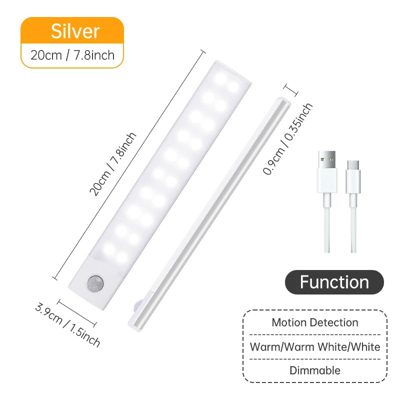 TeooGlow Bar™ — Ultra-Thin Magnetic Motion Sensor LED Light