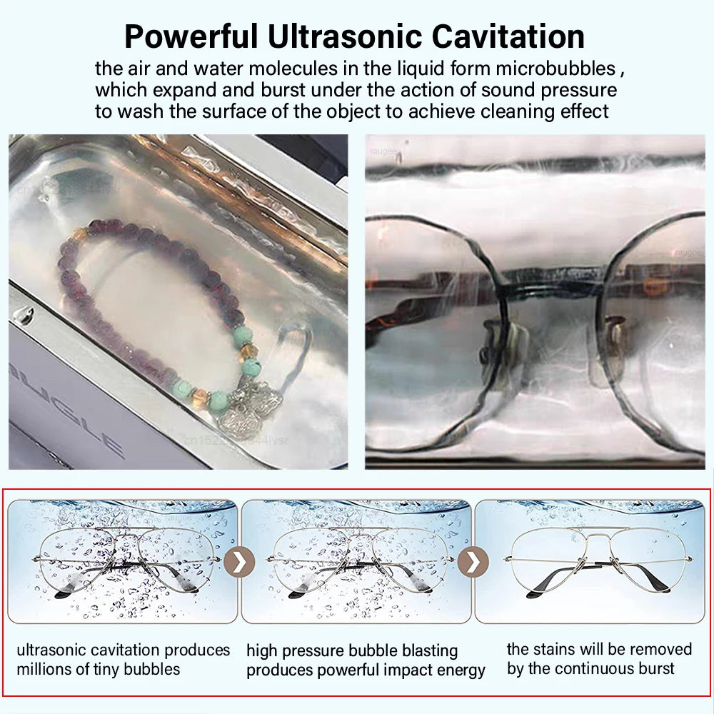 TeooSonic™ - Portable Ultrasonic Jewelry & Glasses Cleaner