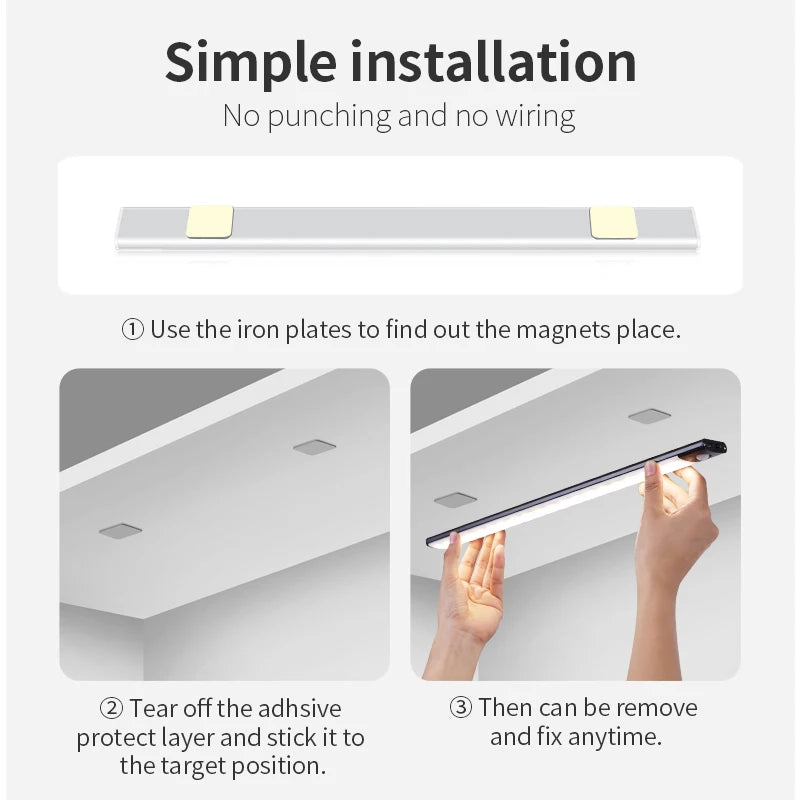 TeooGlow Bar™ — Ultra-Thin Magnetic Motion Sensor LED Light