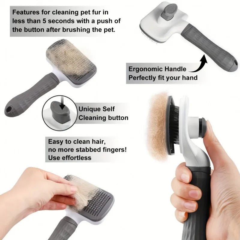 TeooGroom™ - One-Click Self-Cleaning Pet Grooming Brush