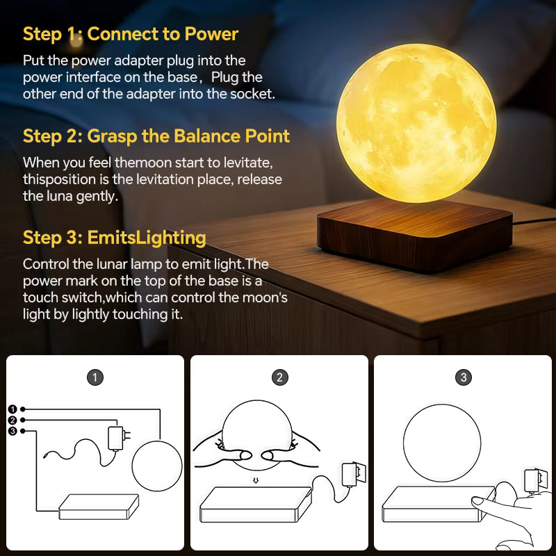 TeooLight™ - Magnetic Floating 3D Moon Lamp