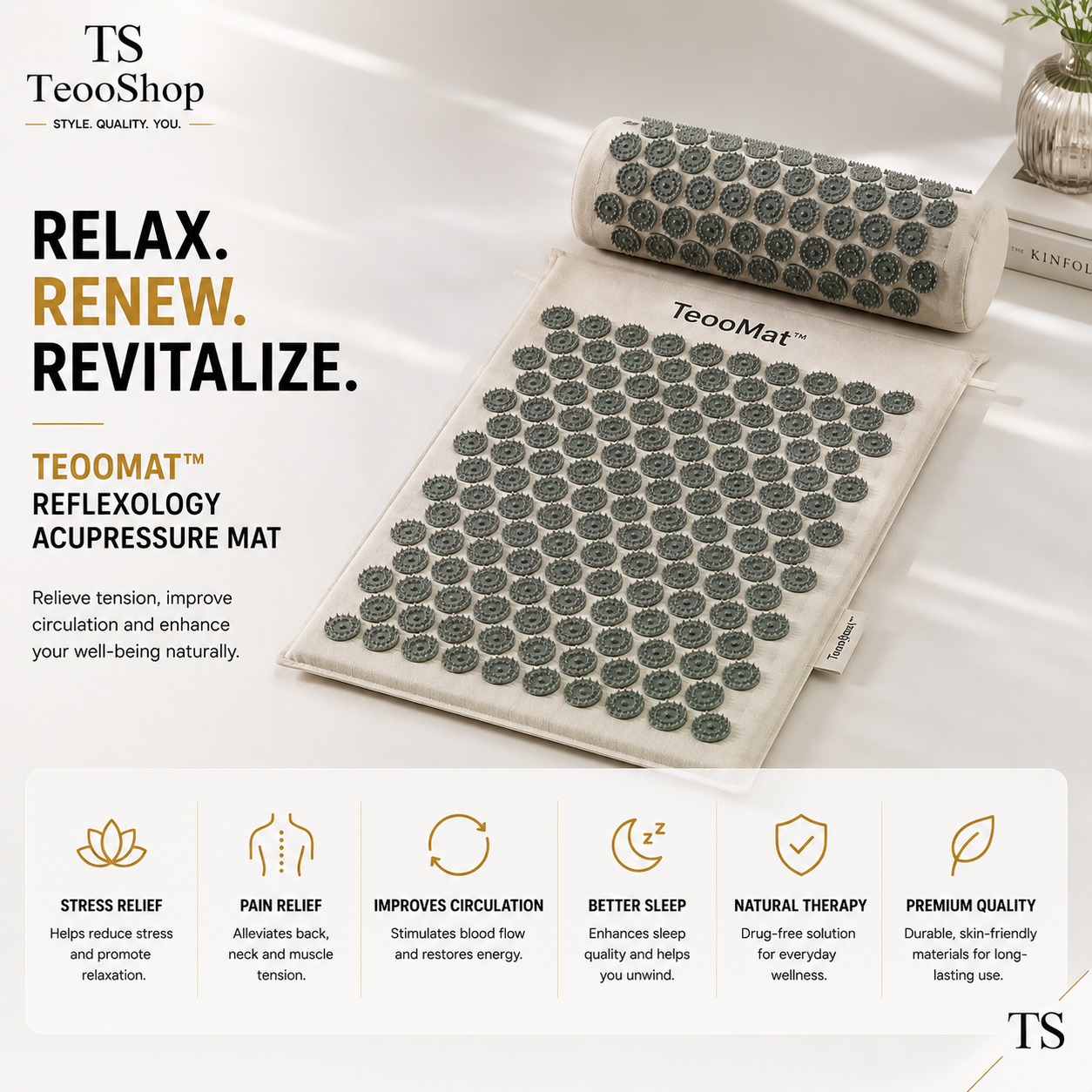 TeooMat™ - Refleksoloji Akupresür Matı