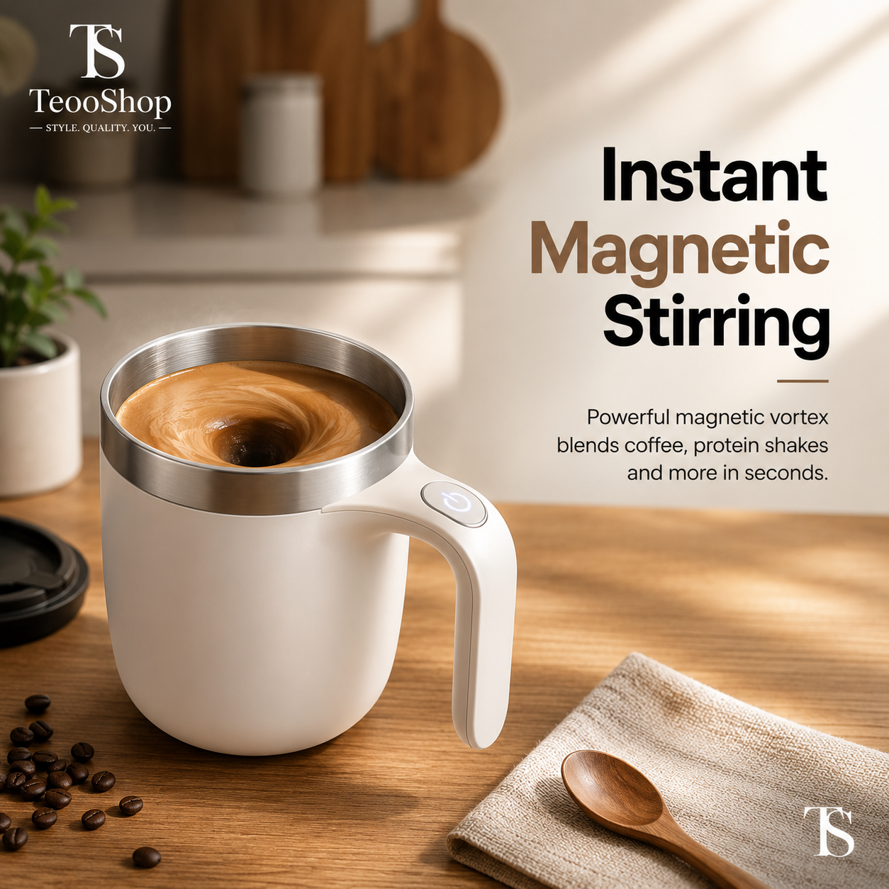 TeooMug™ - Automatic Self-Stirring Magnetic Mug