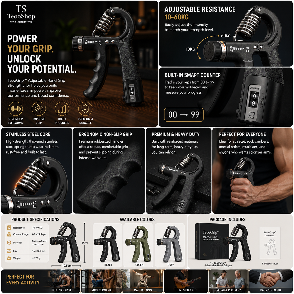 TeooGrip™ - Adjustable Strength Trainer